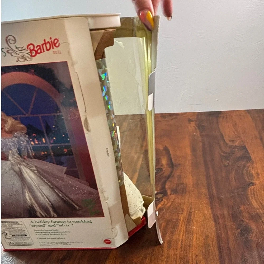 Mattel 1992 Happy Holidays Barbie Special Edition Silver Gown Vintage Doll 1429
